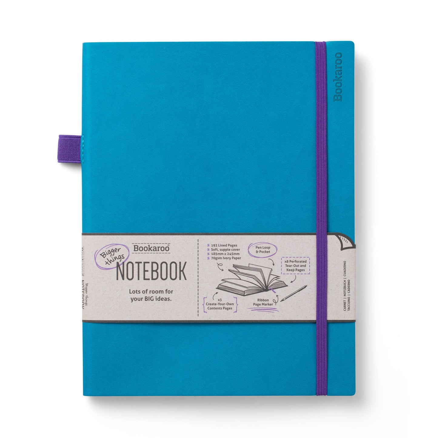 Bookaroo Bigger Things Notebook: Teal