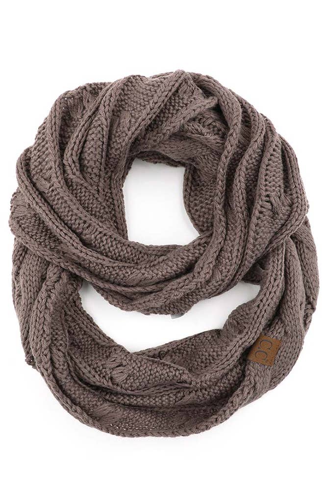 C.C Knitted Scarf: Dark Purple