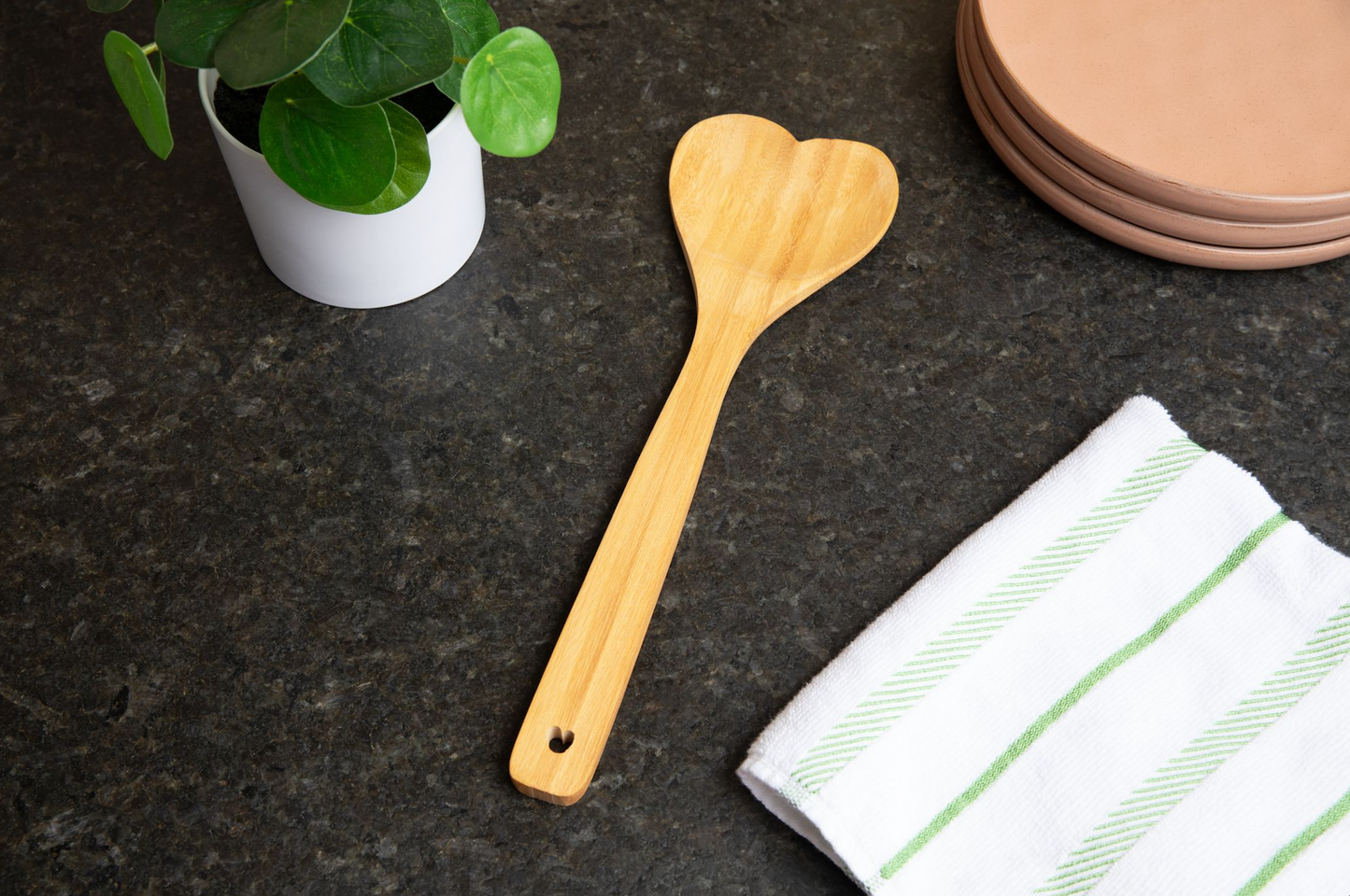 Bamboo Utensil Spoon | Heart Shaped