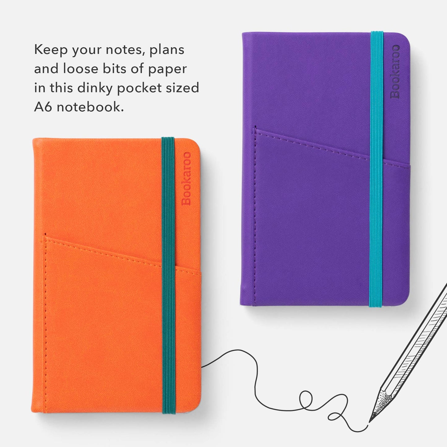 Bookaroo A6 Pocket Notebook: Brown