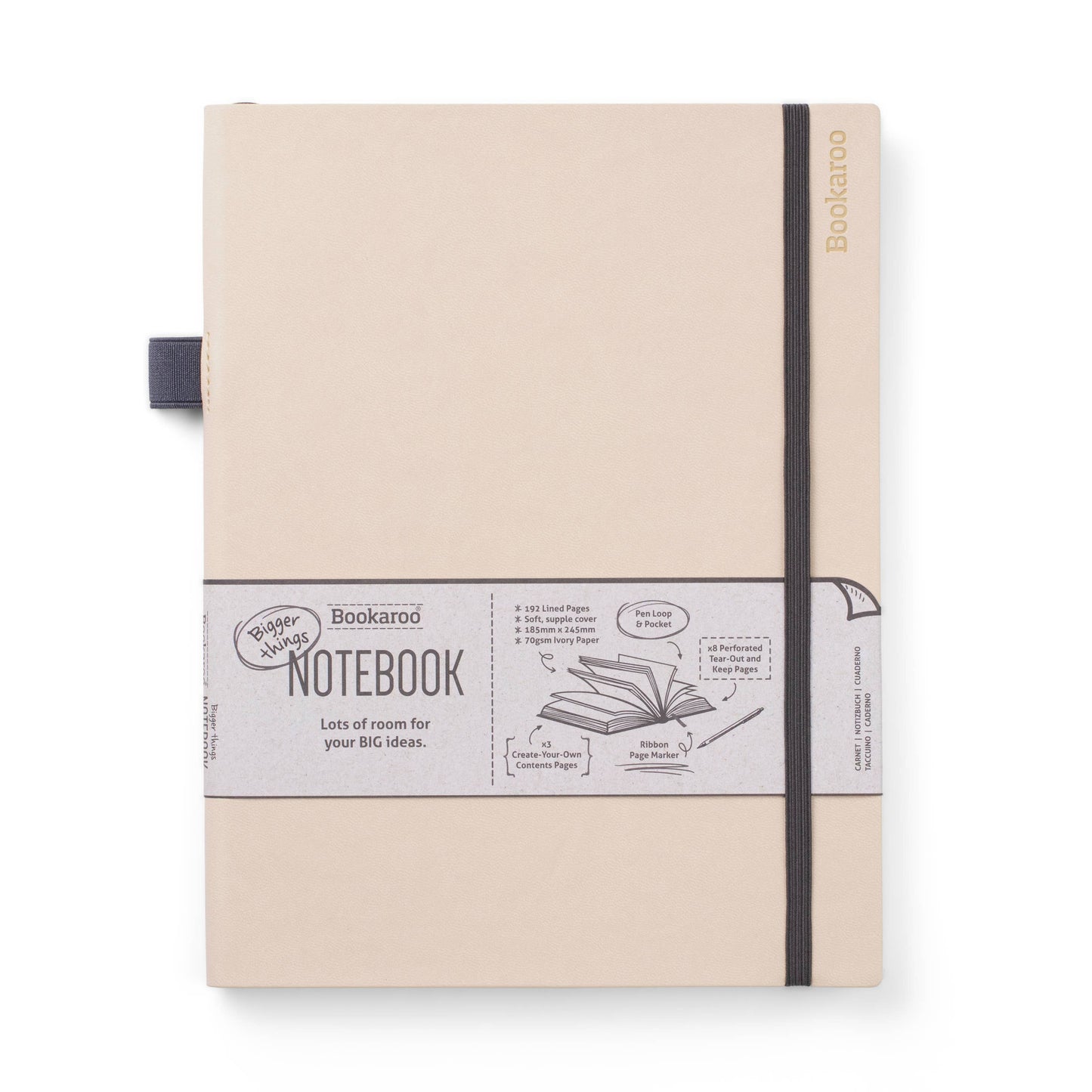 Bookaroo Bigger Things Notebook: Brown