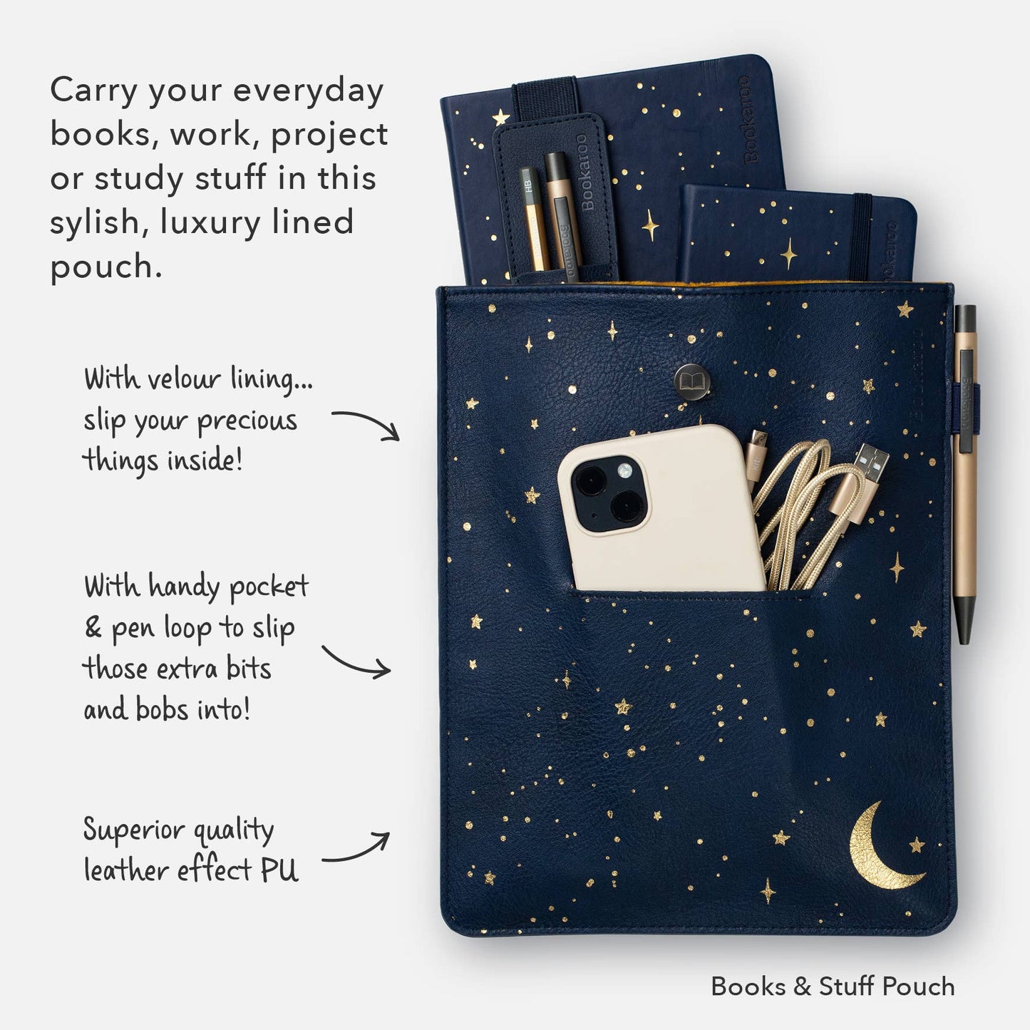 Bookaroo Moon & Stars Stationery: A5 Notebook