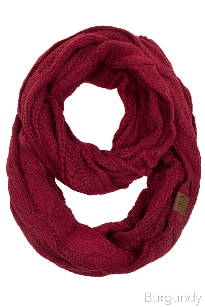 C.C Knitted Scarf: Dark Purple