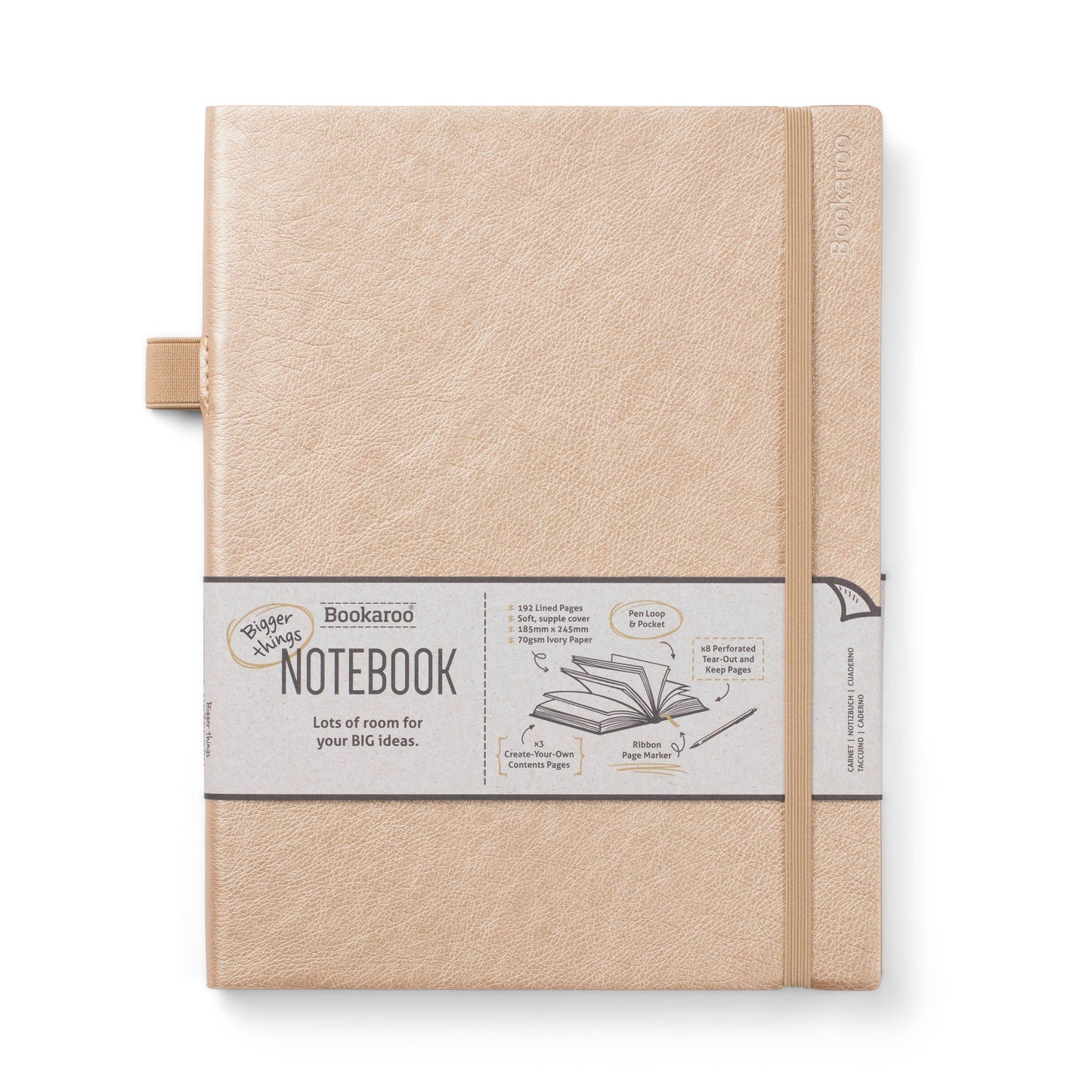 Bookaroo Bigger Things Notebook: Brown