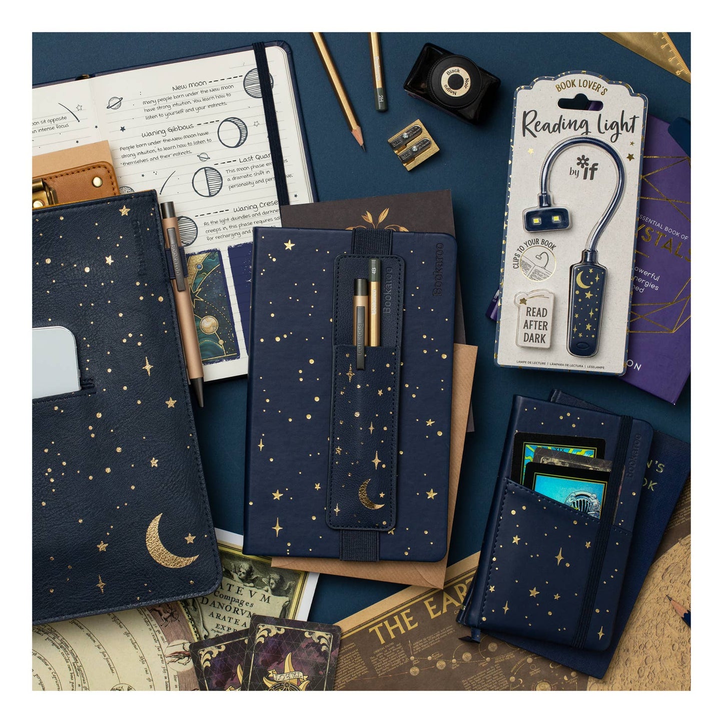 Bookaroo Moon & Stars Stationery: Book Light