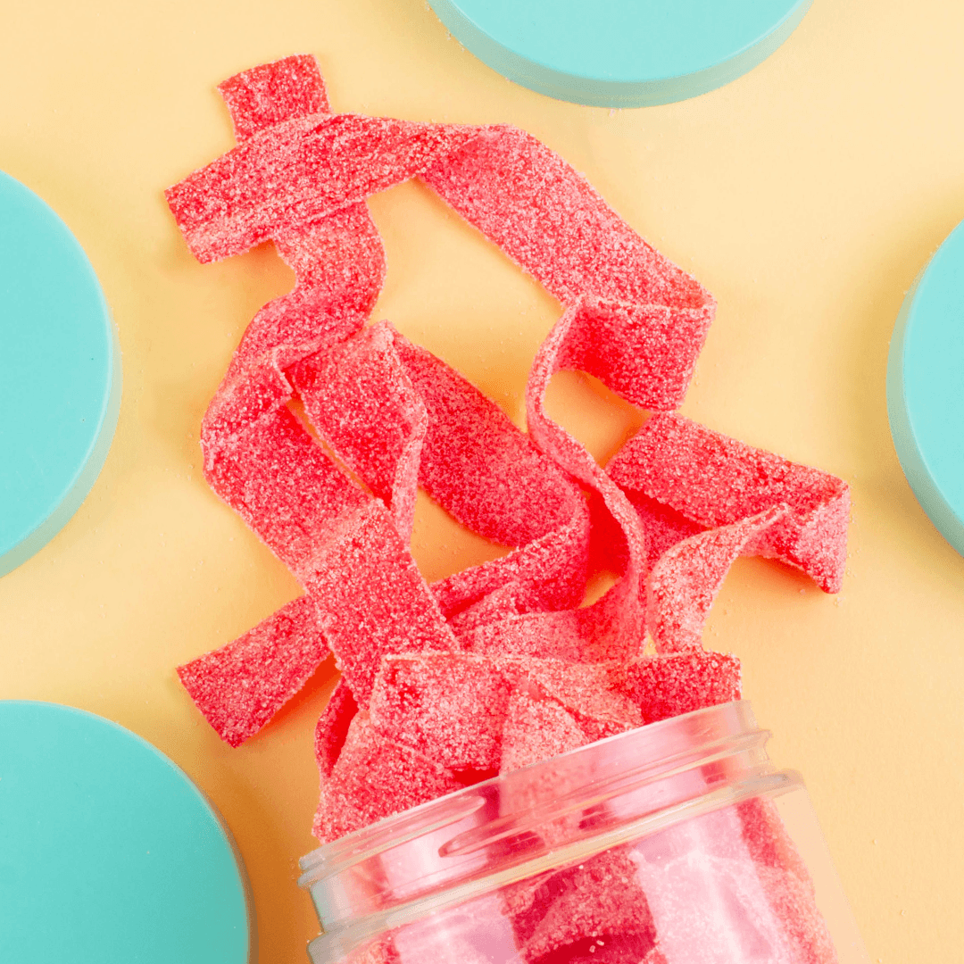 Strawberry Sour Belt Candies: Small