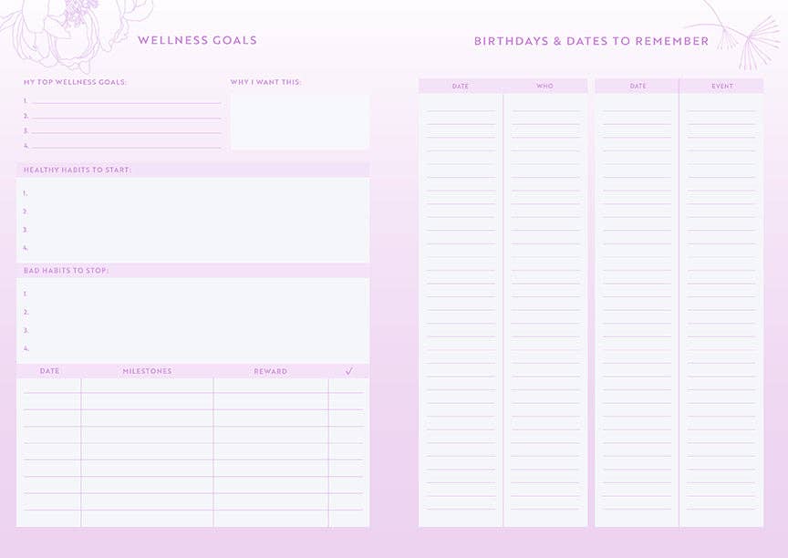 Wellness Notebook Set: A Health & Wellness Organizer