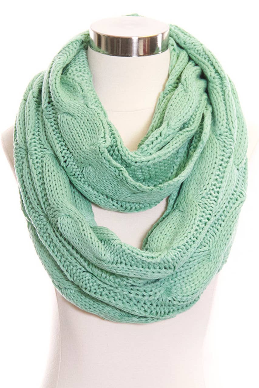 C.C Knitted Scarf: New Olive