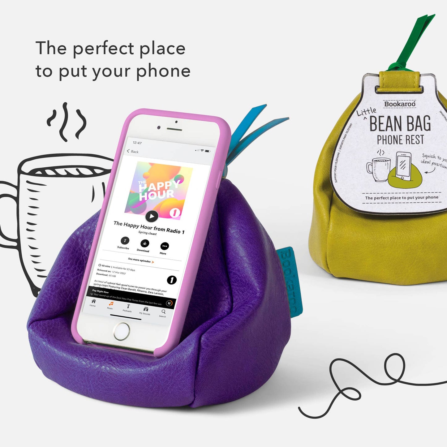 Little Bean Bag Phone Rest: Purple