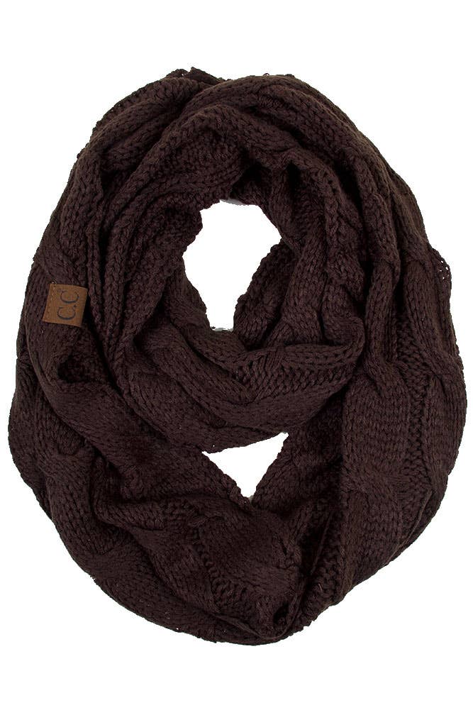 C.C Knitted Scarf: Dark Purple