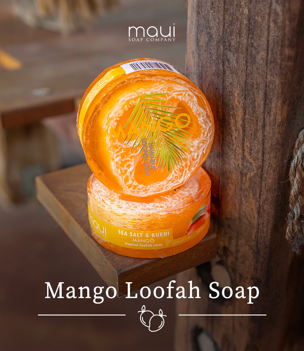 Mango Sea Salt & Kukui Exfoliating Loofah Soap 4.75oz