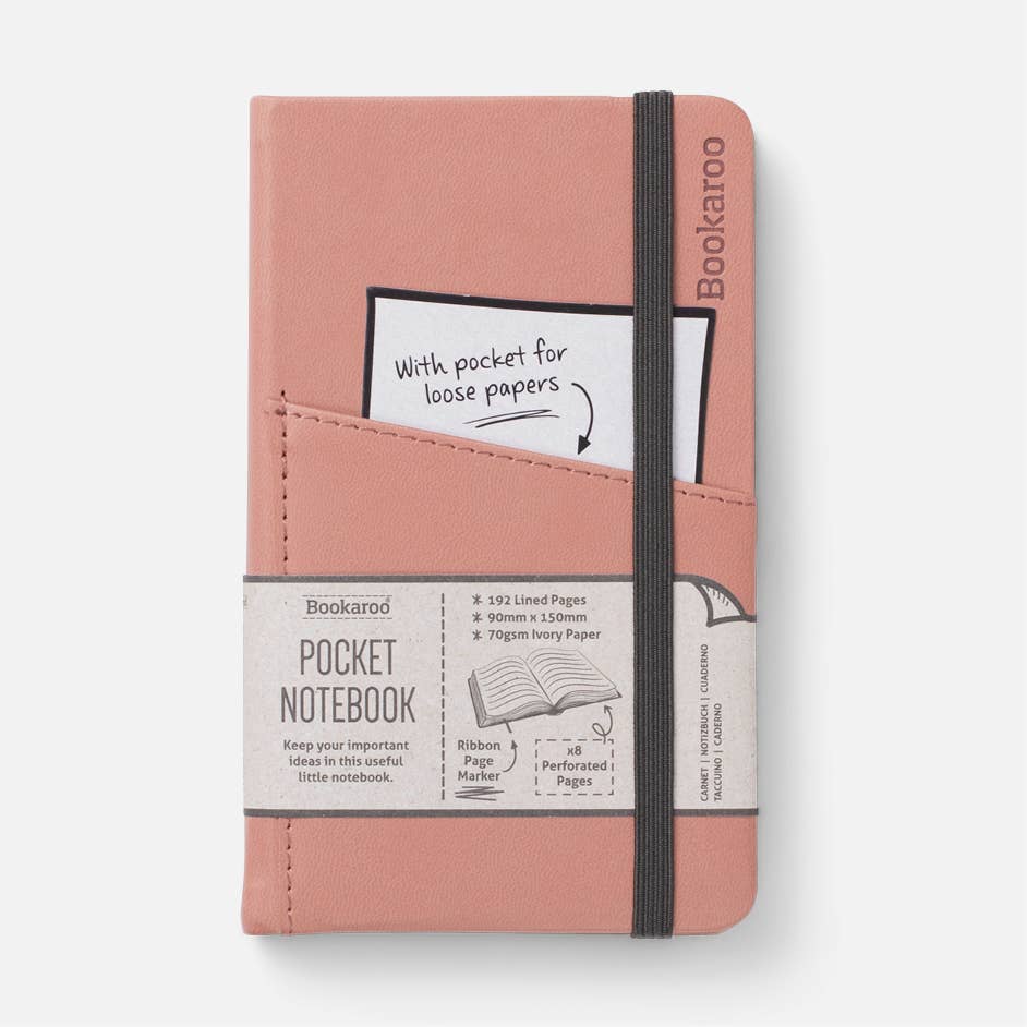 Bookaroo A6 Pocket Notebook: Hot Pink