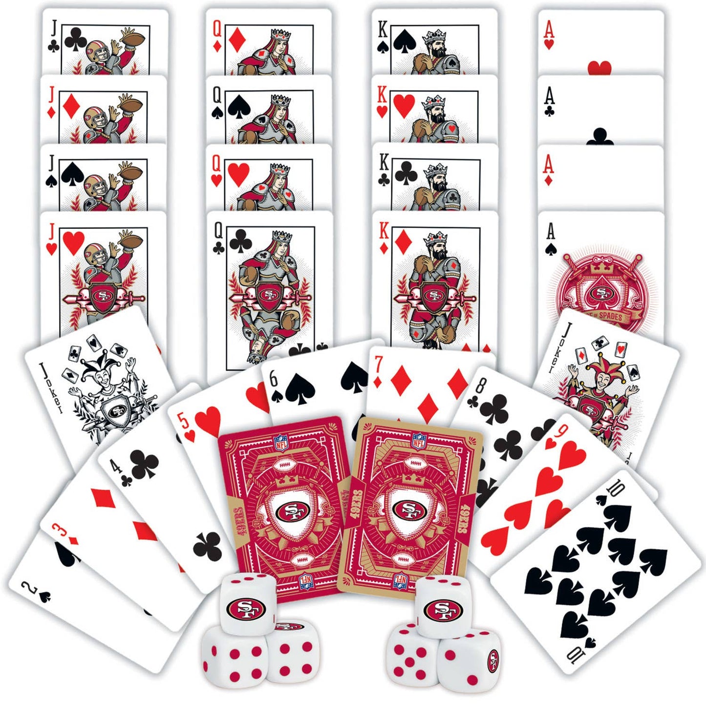 San Francisco 49ers - 2-Pack Playing Cards & Dice Set