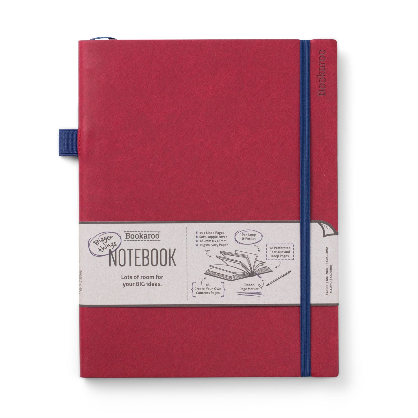 Bookaroo Bigger Things Notebook: Navy