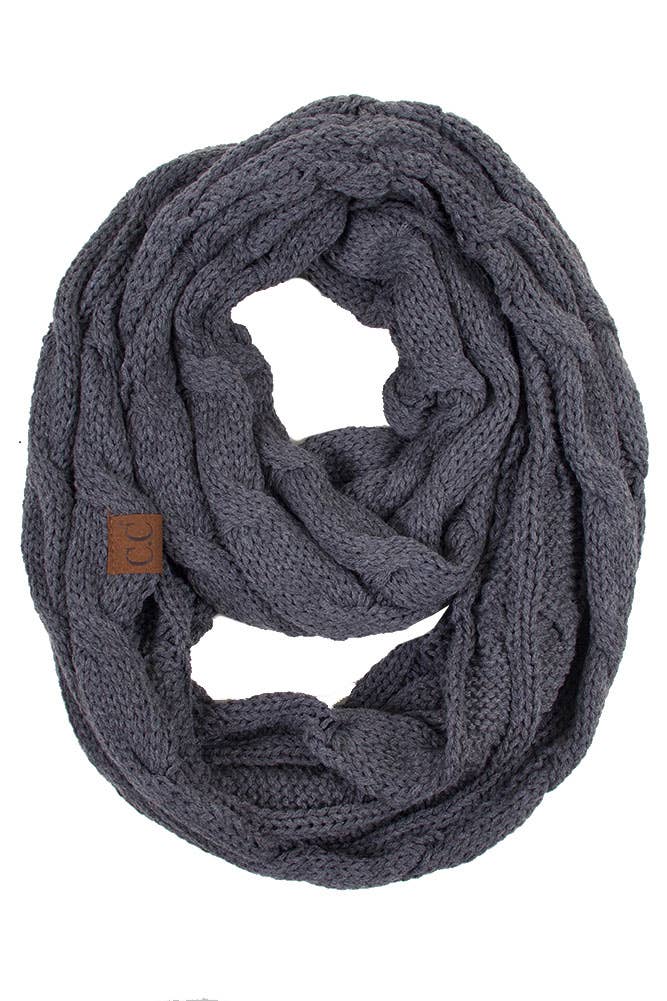 C.C Knitted Scarf: Dark Purple