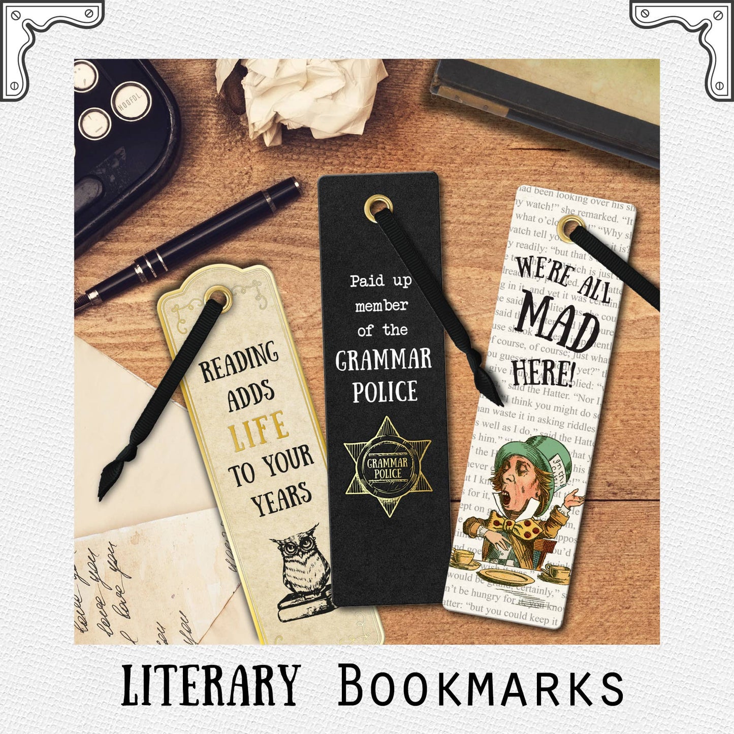 Literary Bookmarks: We're All Mad Here