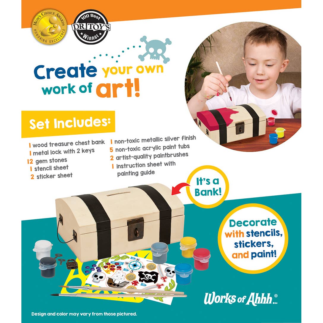 Treasure Chest Wood Paint Set