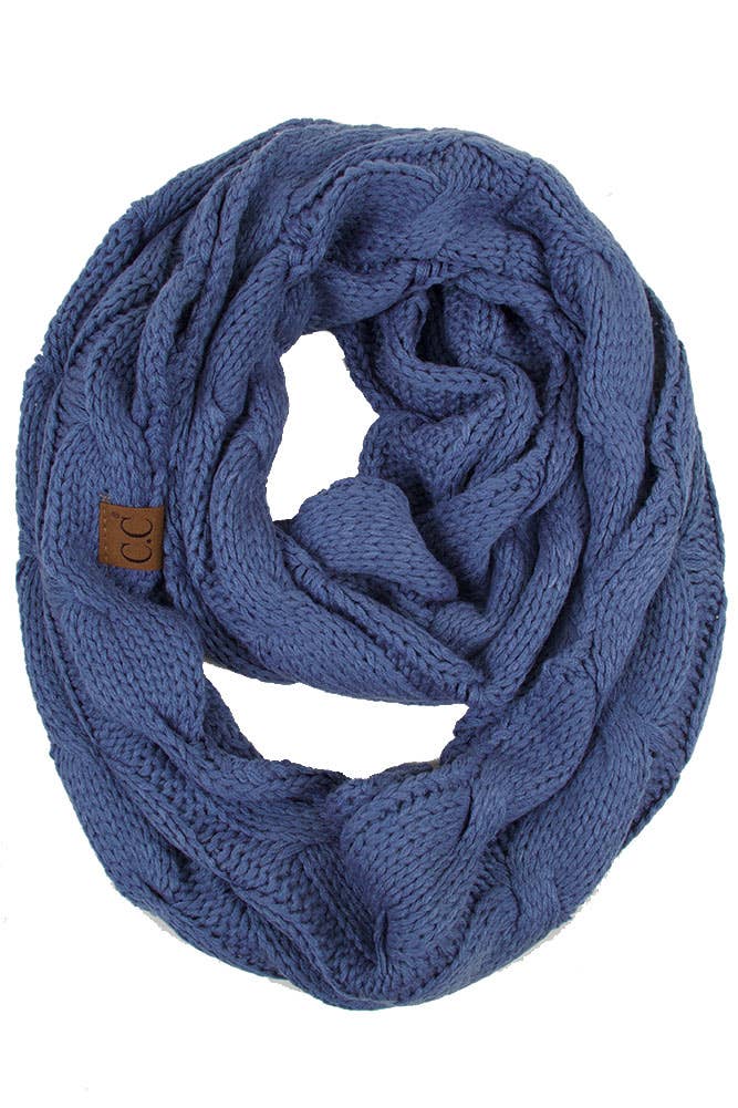 C.C Knitted Scarf: Dark Purple