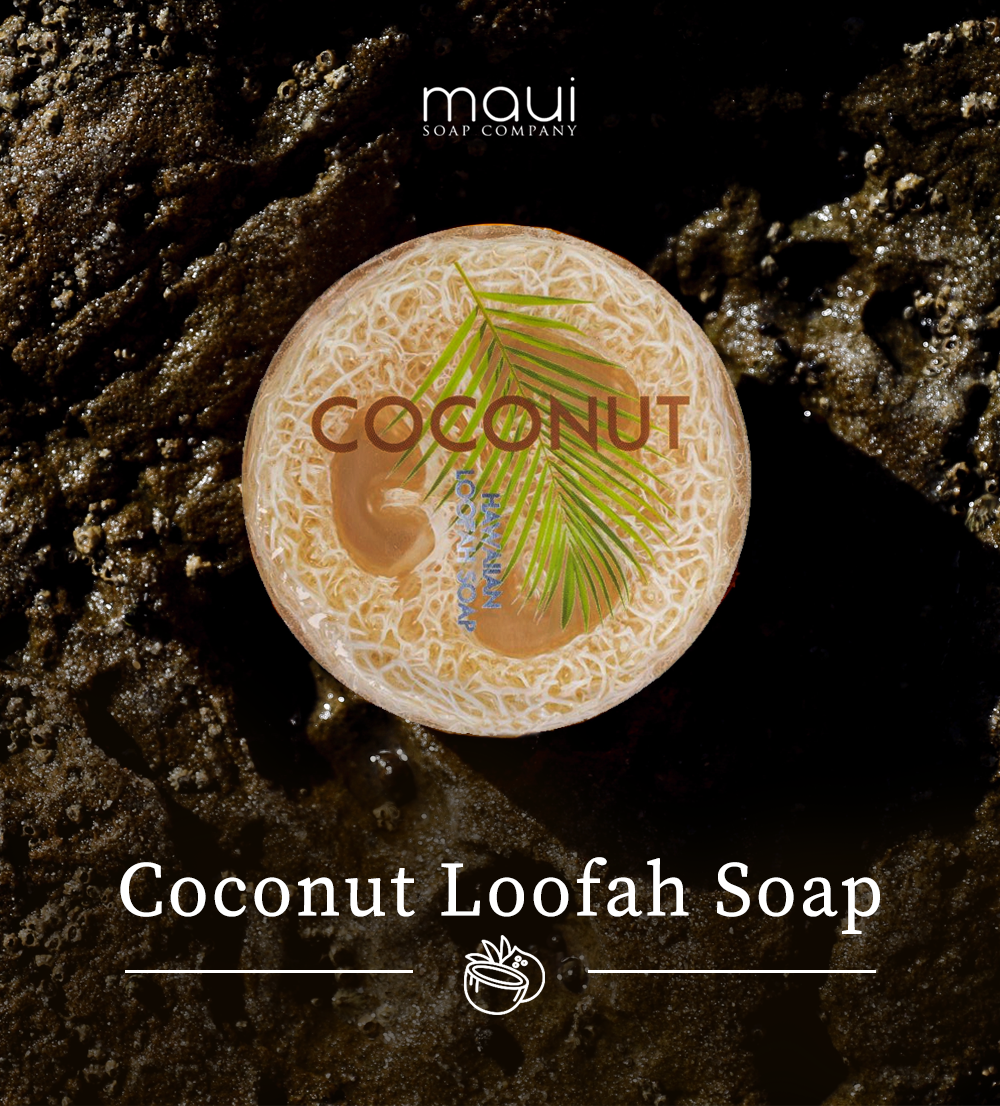 Coconut Sea Salt & Kukui Exfoliating Loofah Soap 4.75oz