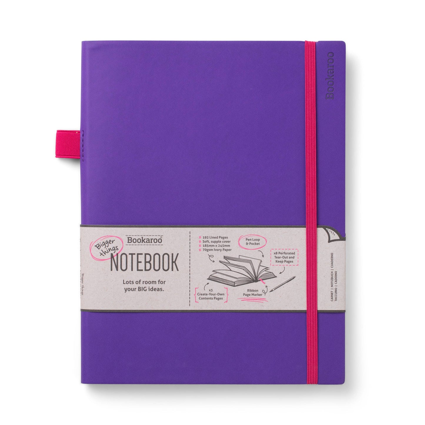 Bookaroo Bigger Things Notebook: Navy