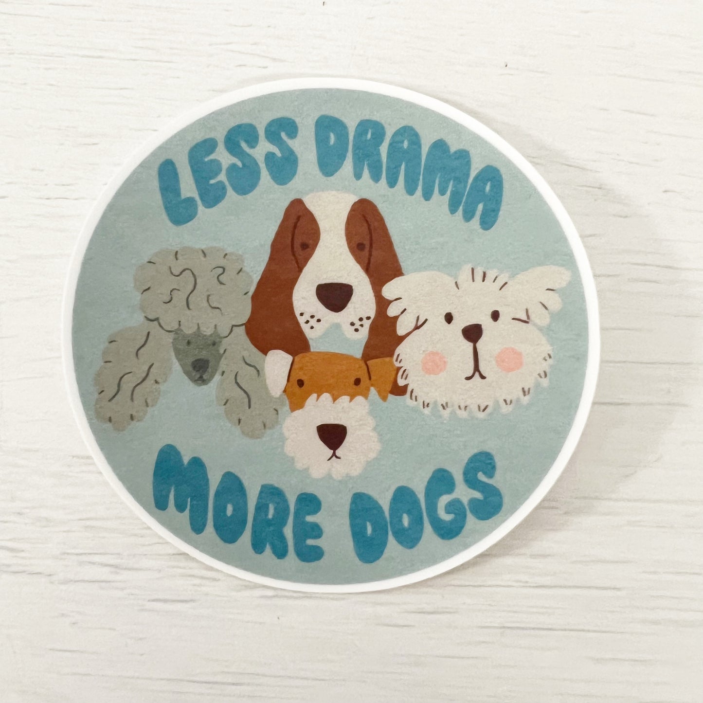 Less Drama More Dogs Sticker Decal