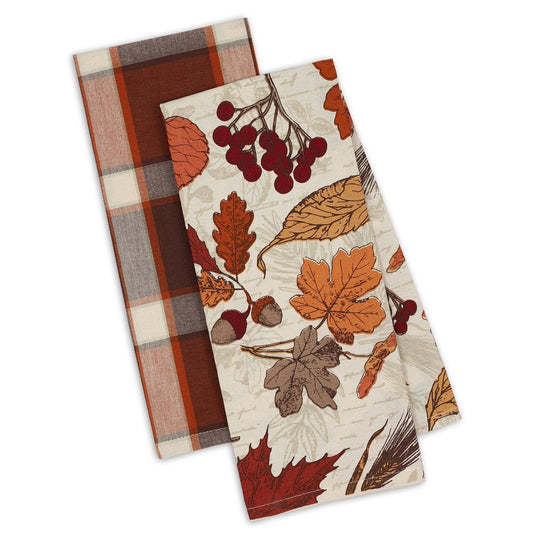 Autumn Botanical Dishtowel Set of 2