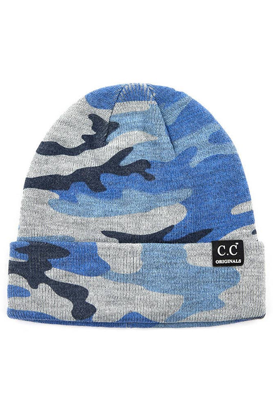 C.C Unisex Camouflage Skully Knit Beanie