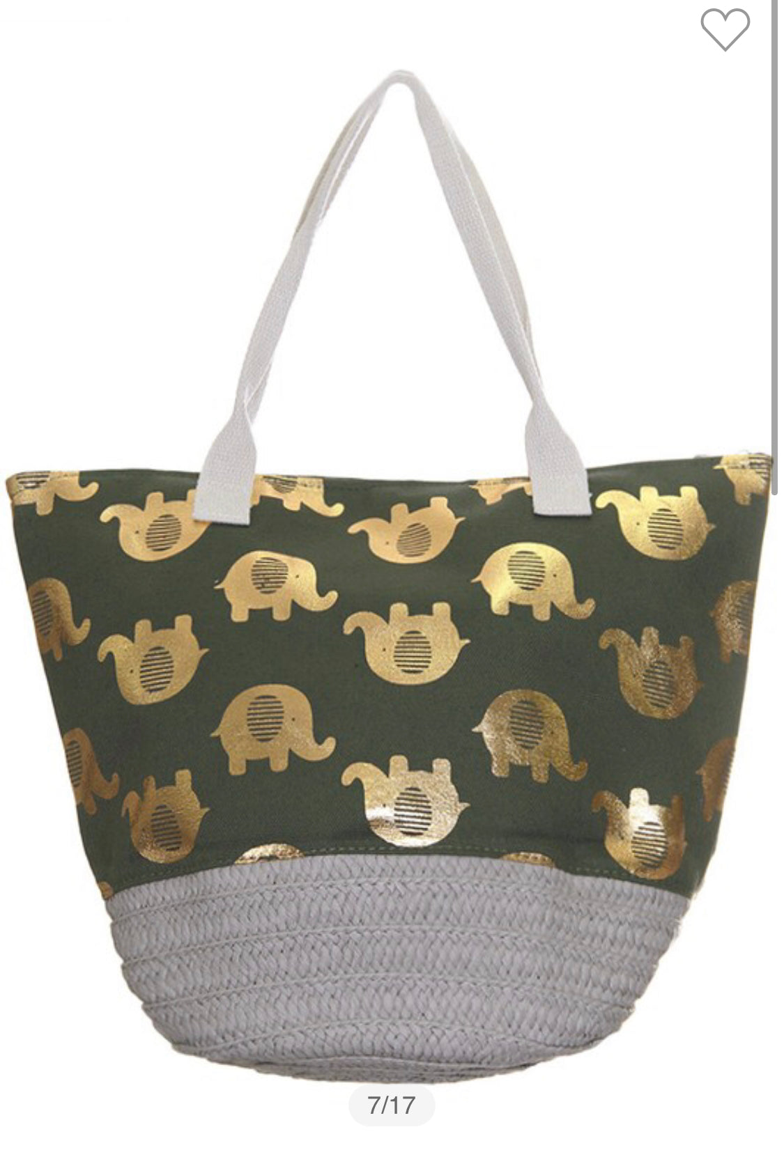Elephant French Basket Bag