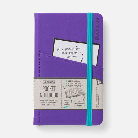 Bookaroo A6 Pocket Notebook: Purple