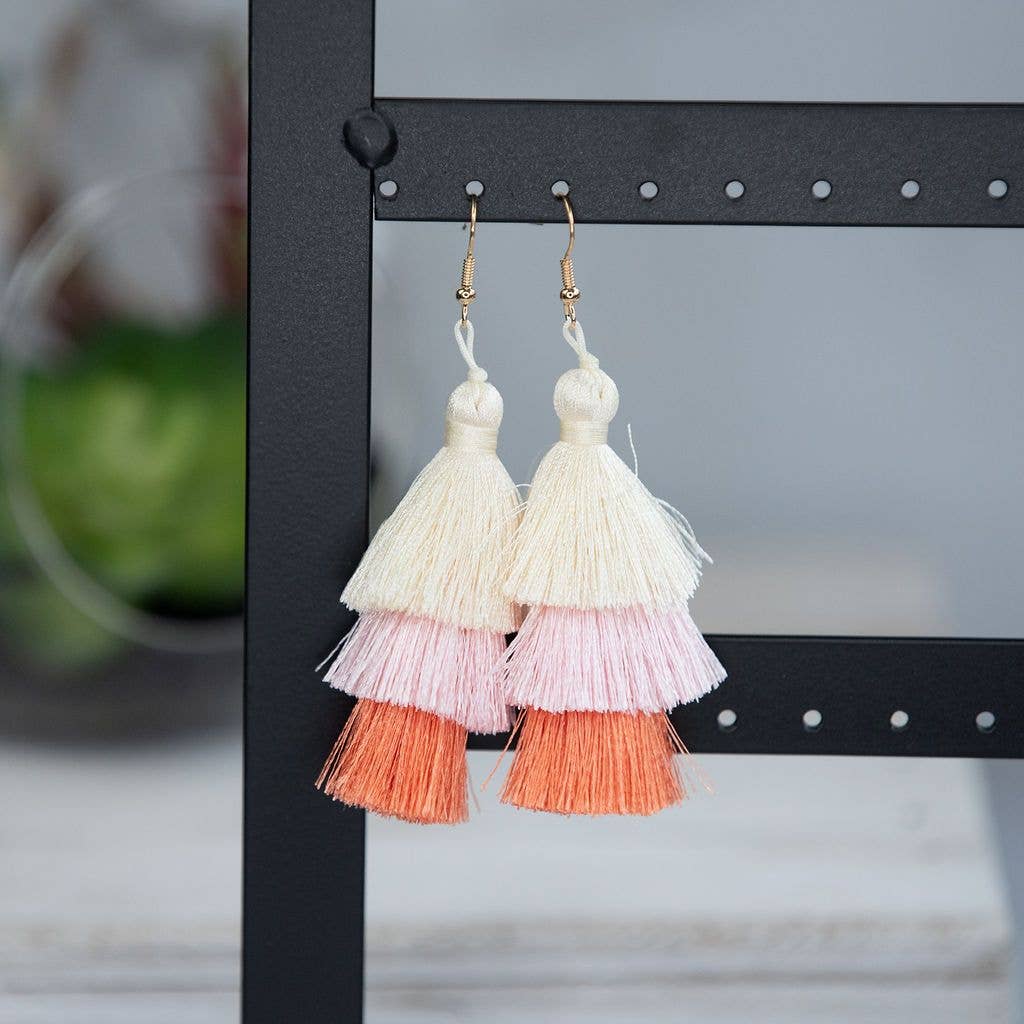 Ombré Silky Tassel Earrings