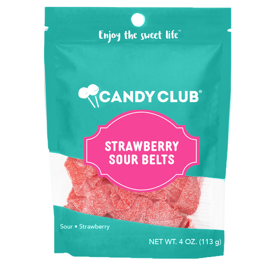 Strawberry Sour Belt Candies - Candy Bag