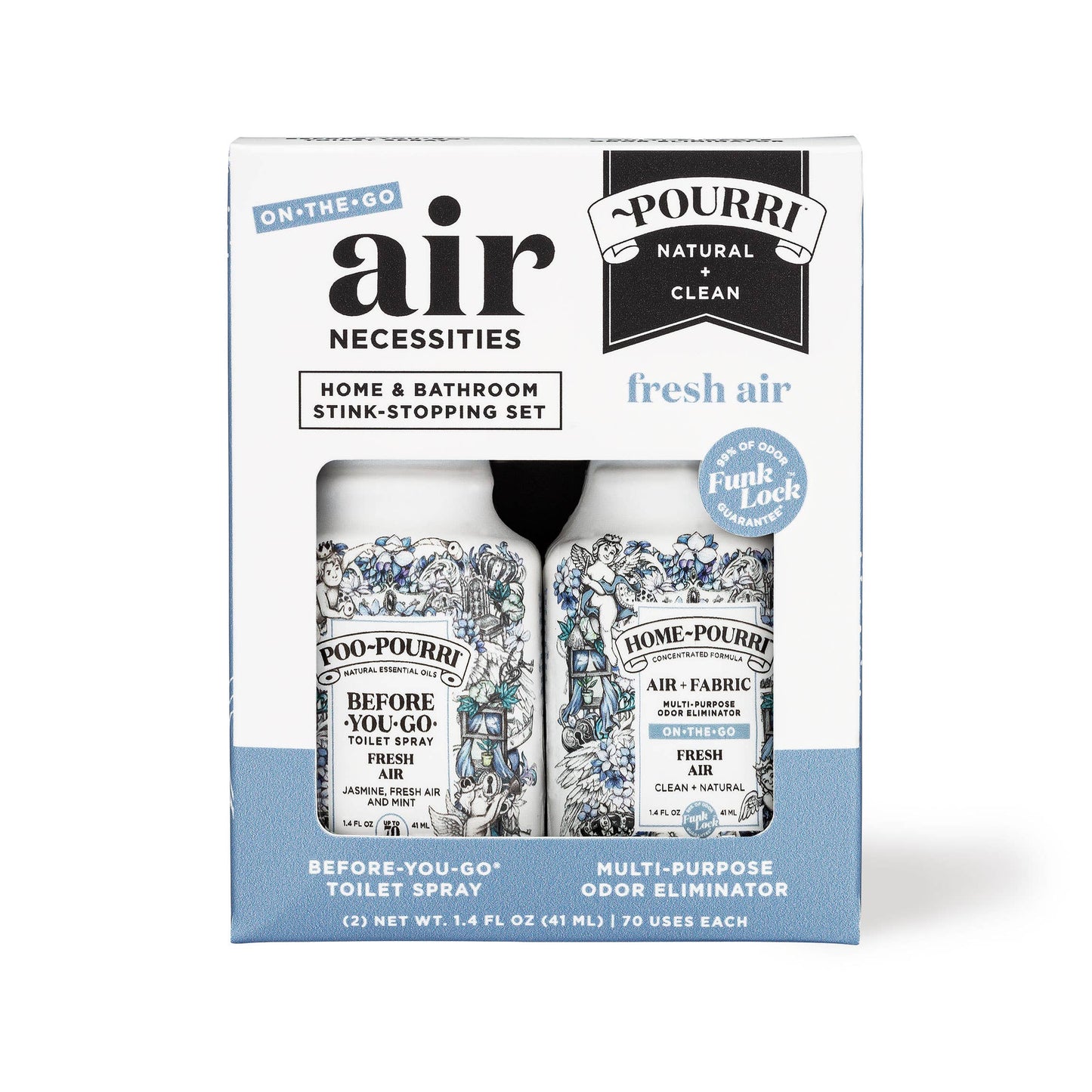 ~Pourri Air Necessities Home + Bathroom Kit, Fresh Air 1.4oz