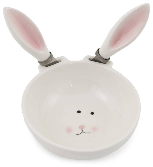 Baxter Bunny Ceramic Bowl & Spreader Easter Accents