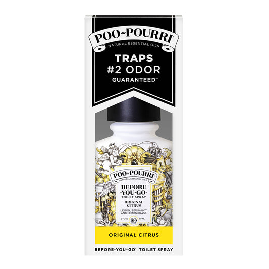 Poo~Pourri Original Citrus Toilet Spray 2oz boxed: Lemon + Bergamot + Lemongrass