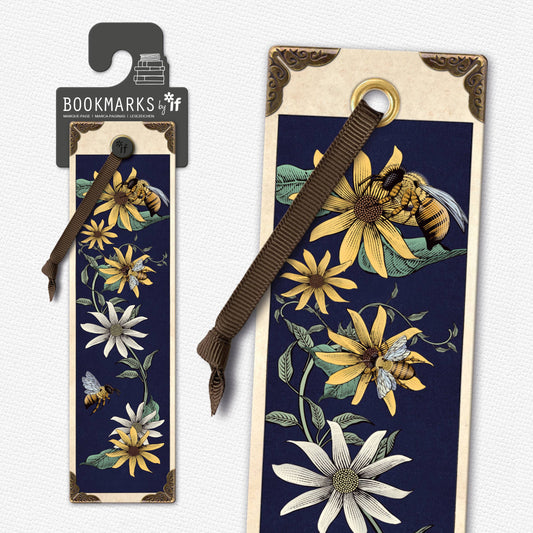 Vintage Bookmarks: Bees & Flowers