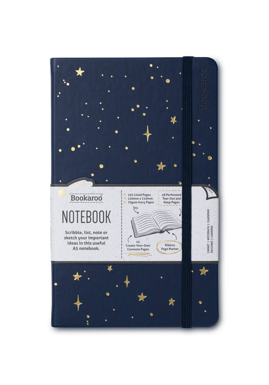 Bookaroo Moon & Stars Stationery: A5 Notebook