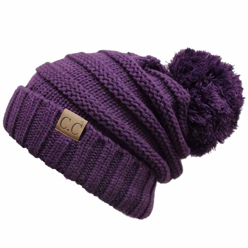 C.C Oversize Slouchy Hat with Pom Pom