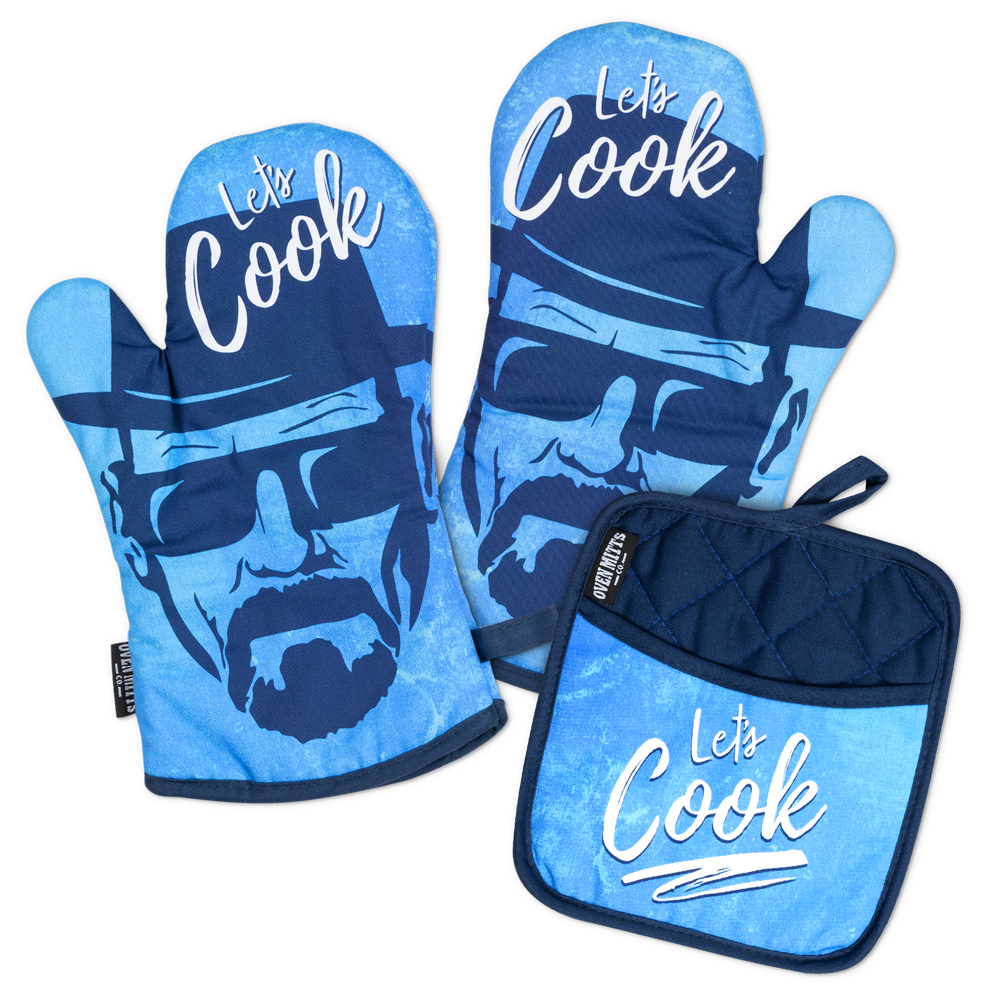 Let's Cook Oven Mitts And Potholder Set