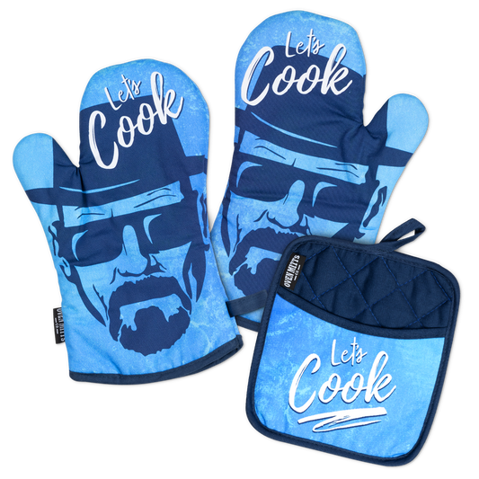 Let's Cook Oven Mitts And Potholder Set