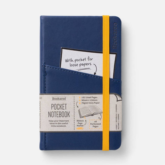 Bookaroo A6 Pocket Notebook: Navy Blue