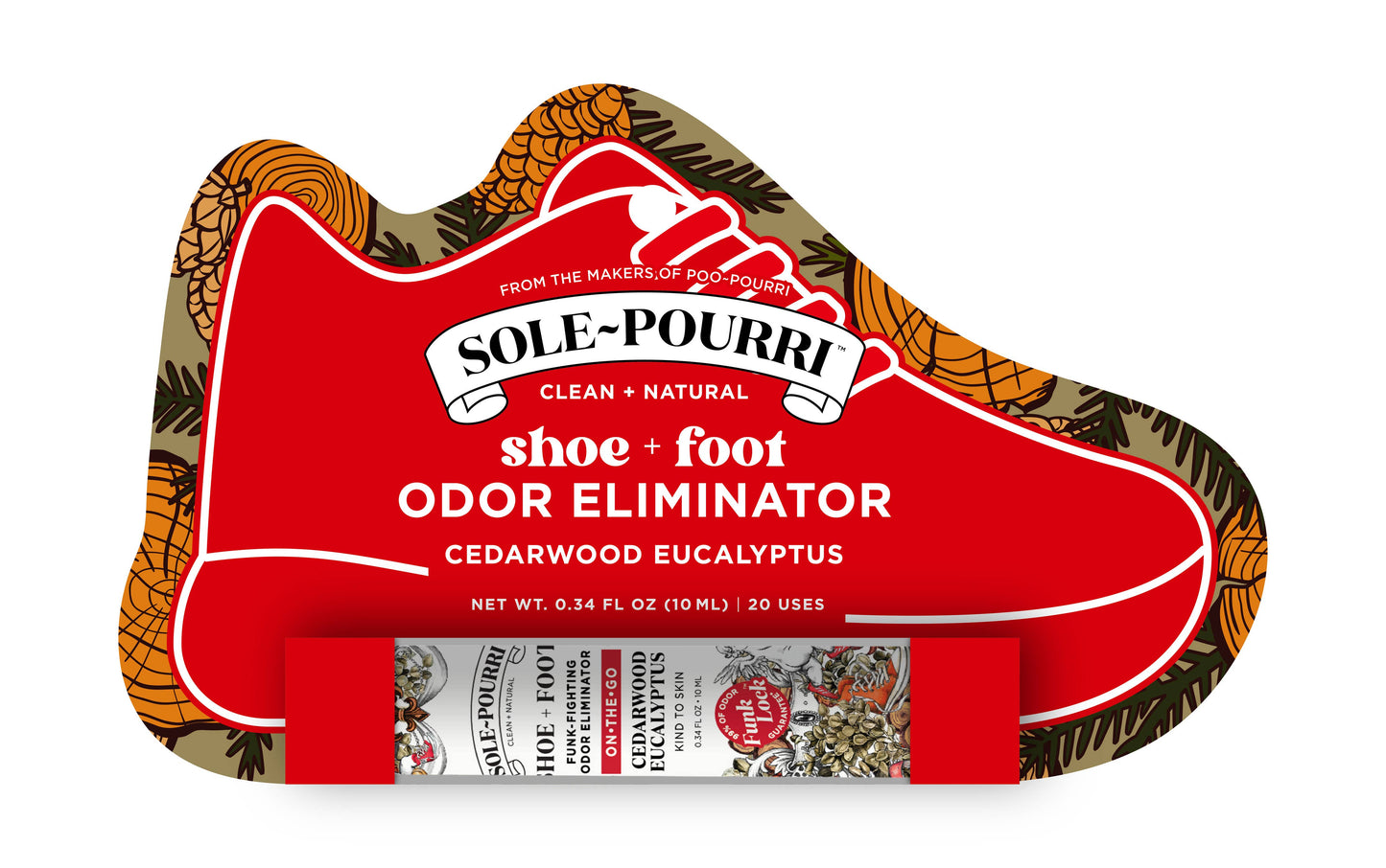 Sole~Pourri Shoe + Foot Odor Eliminator Spray Cedarwood 10mL