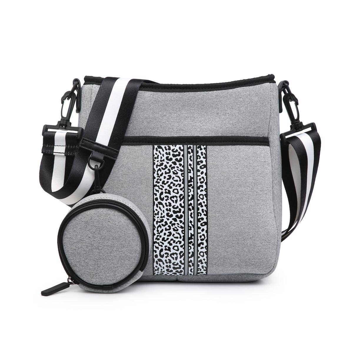 Dru Printed/Striped Neoprene Crossbody