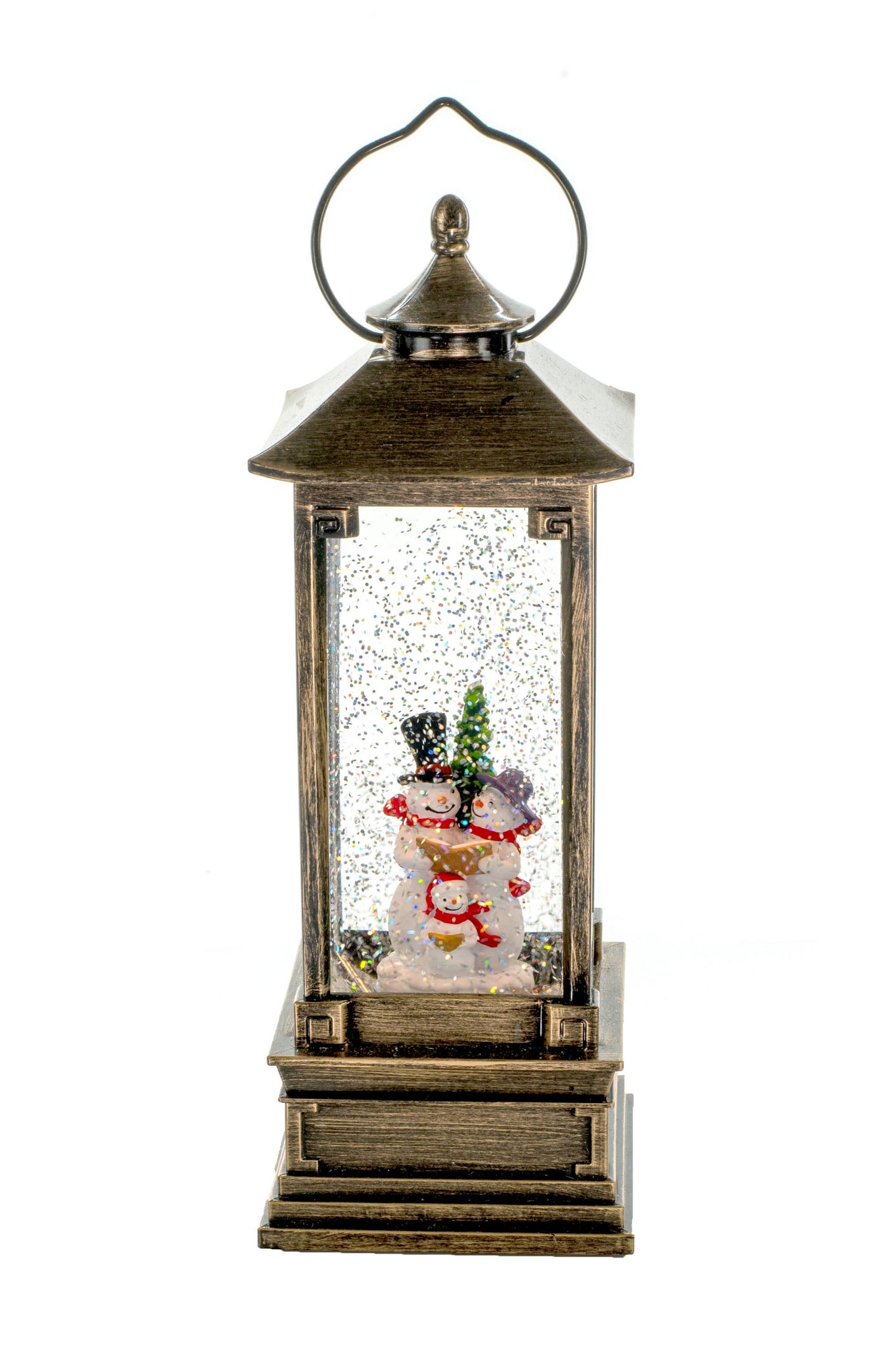 Antique Gold Lantern LED Snow Globe