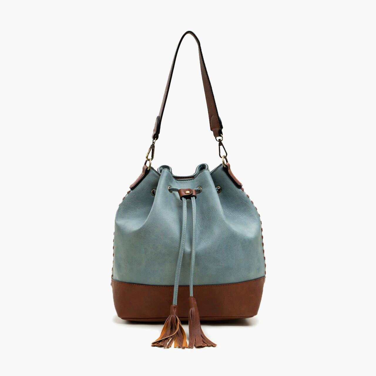 Marah Monogrammable Bucket Bag w/ 2 Tone Drawstring