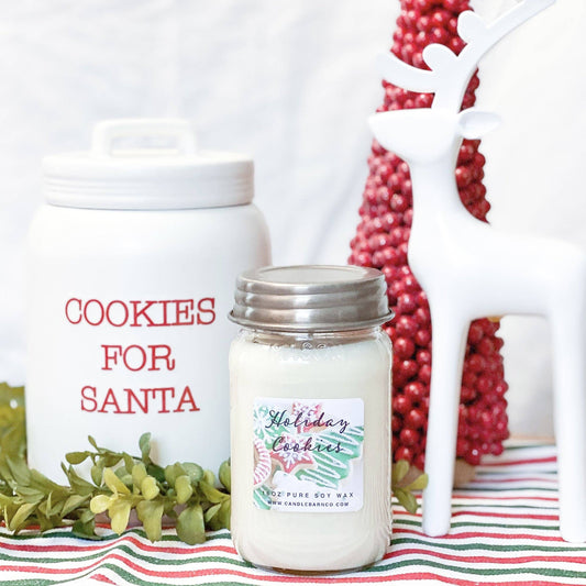 HOLIDAY COOKIES | 16oz Mason Jar| 100% Pure Soy Candle