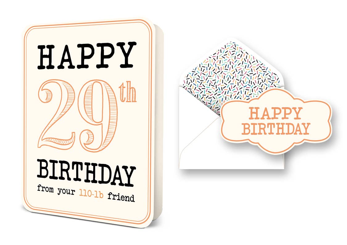 Happy 29th Birthday Deluxe Greeting Card