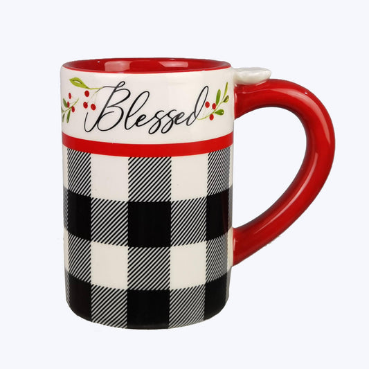 Christmas Blessed Mug with Blanket and Angel Ornament Gift S