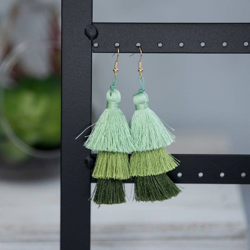 Ombré Silky Tassel Earrings