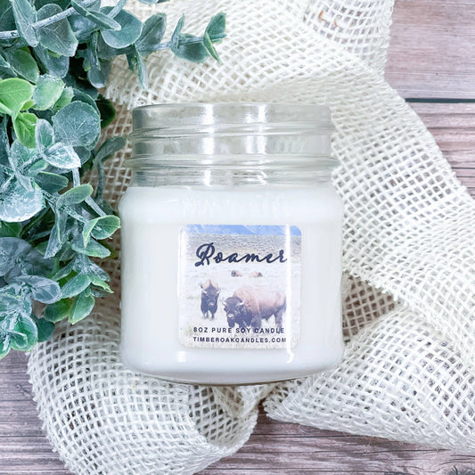 ROAMER | 8oz Mason Jar | WESTERN | 100% Pure Soy Candle