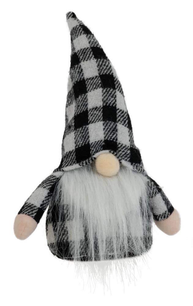 Benton Black & White Plaid Gnome